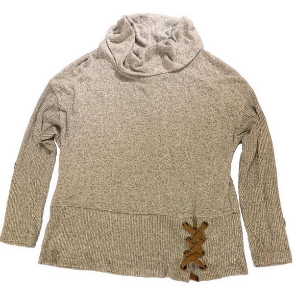 PerSeption Concept Light Grey Turtleneck PullOver Sweater - Size: Large - Picture 1 of 7